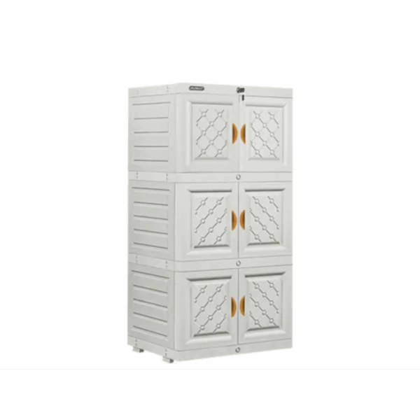 LEMARI PLASTIK PAKAIAN NAPOLLY 3 SUSUN MINI CABINET TIPE MCAB 36 ION UKURAN 55 x 42 x 111 CM | LEMARIPLASTIK.ID