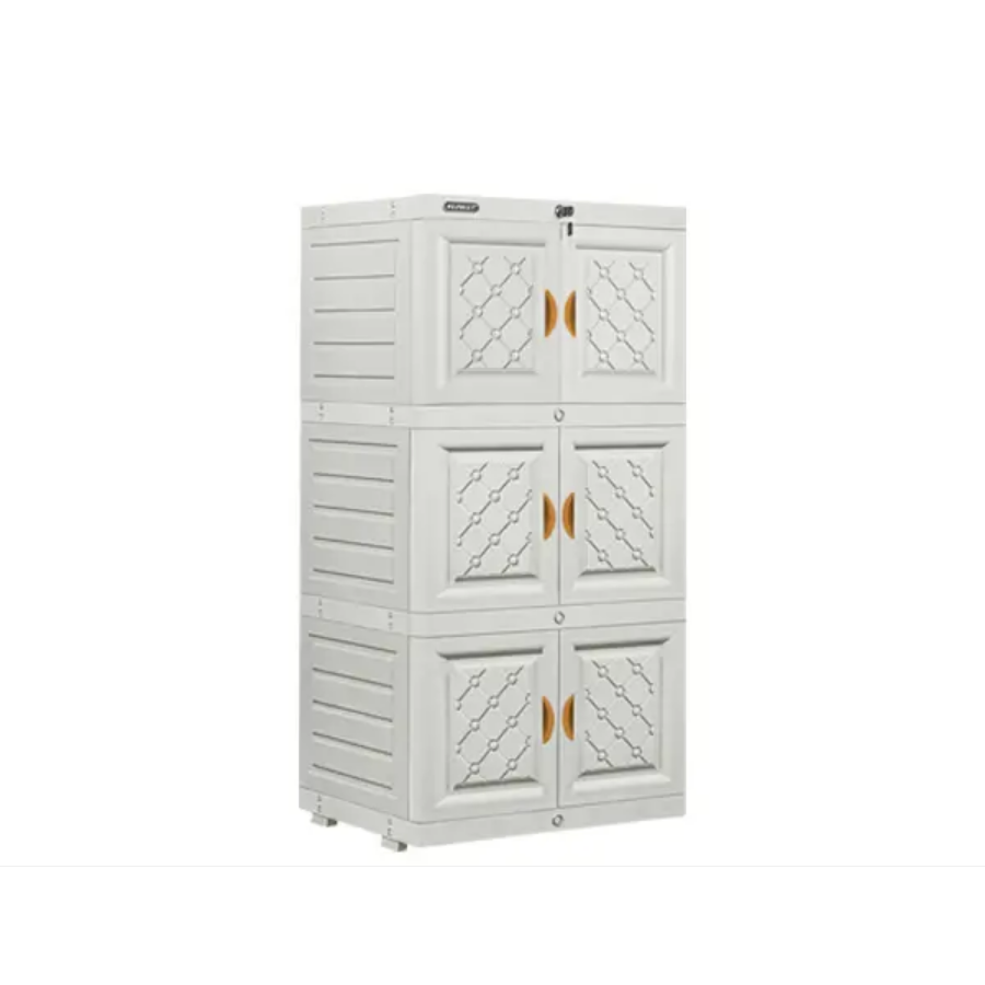 LEMARI PLASTIK PAKAIAN NAPOLLY 3 SUSUN MINI CABINET TIPE MCAB 36 ION UKURAN 55 x 42 x 111 CM | LEMARIPLASTIK.ID