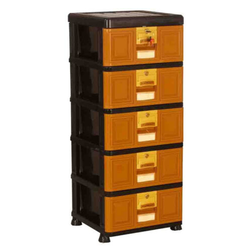 LEMARI BAJU PLASTIK CONTAINER DRAWER NAPOLLY STB-400 BK1
