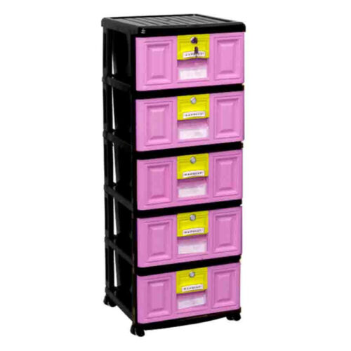 LEMARI BAJU PLASTIK CONTAINER DRAWER NAPOLLY STB-500 BK1