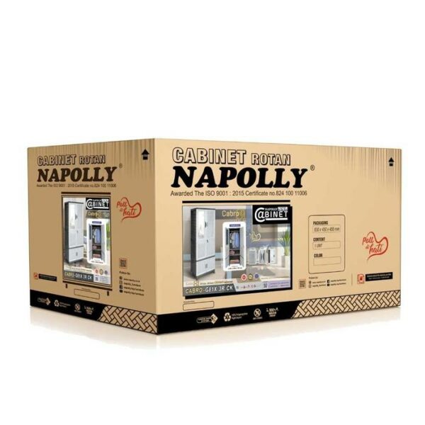 LEMARI BAJU PLASTIK ESTETIK NAPOLLY CABRO-G81X.3R CK