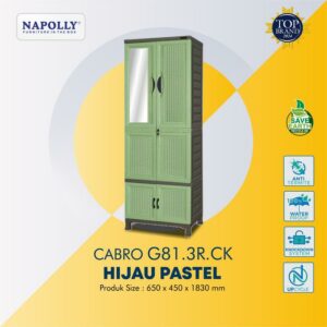 LEMARI BAJU PLASTIK ESTETIK NAPOLLY CABRO-G81X.3R CK