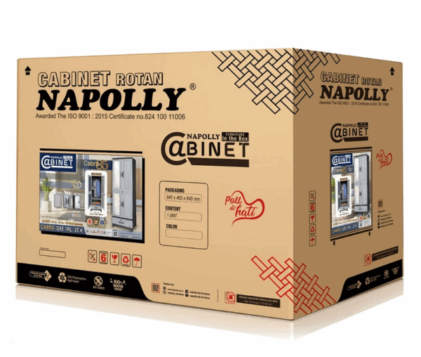 LEMARI BAJU PLASTIK ESTETIK NAPOLLY CABRO-G85.1RL.2CK