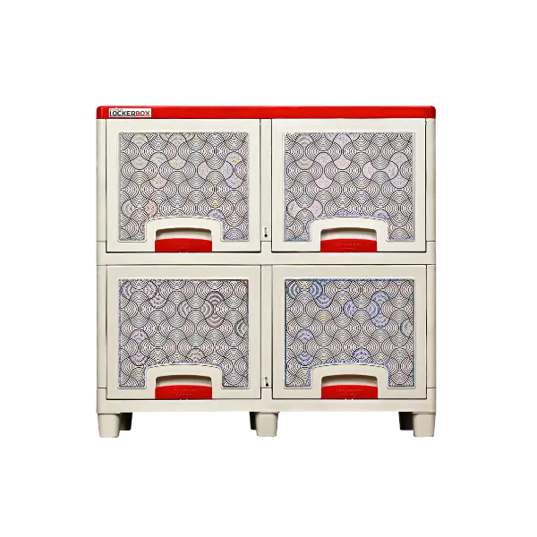 LEMARI LOCKER BOX PLASTIK 4 PINTU NAPOLLY TIPE LB-2204 WIFI | LEMARIPLASTIK.ID