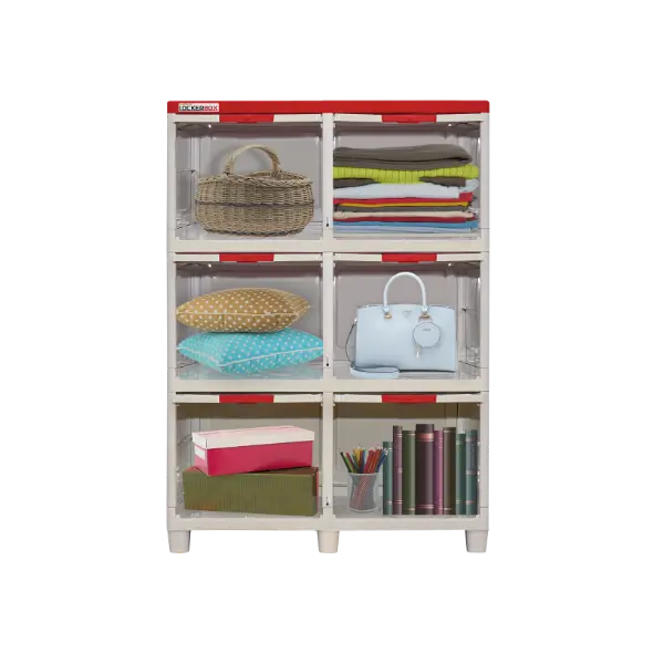 LEMARI LOCKER BOX PLASTIK 6 PINTU NAPOLLY TIPE LB-2306 WIFI