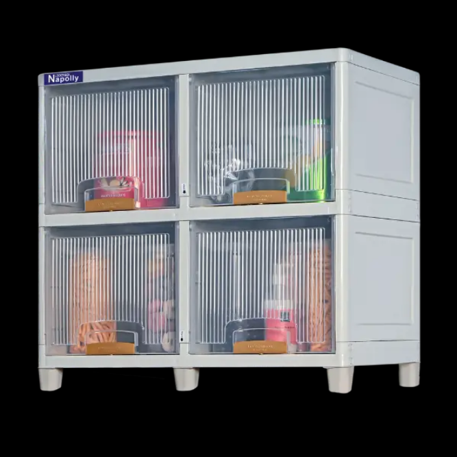 LEMARI LOCKER BOX PLASTIK TRANSPARAN NAPOLLY TIPE LB-2204 TP PUMA | LEMARIPLASTIK.ID