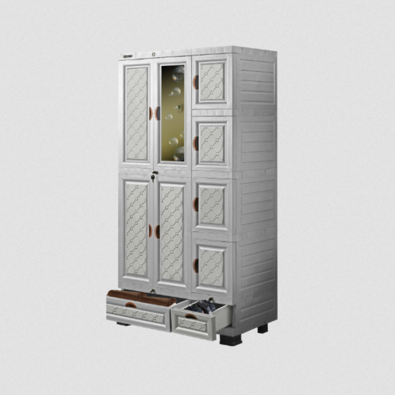 LEMARI PAKAIAN PLASTIK 3 PINTU NAPOLLY MIDICAB-3408 DC ION
