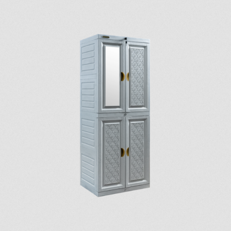 LEMARI PAKAIAN PLASTIK NAPOLLY 4 PINTU TIPE MCAB 44 C LAMP
