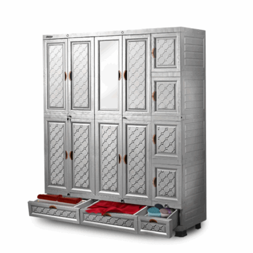 LEMARI PAKAIAN PLASTIK NAPOLLY 5 PINTU 2+1 LACI MIDICAB 5412 DC ION