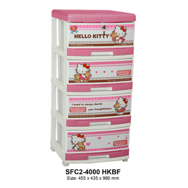 LEMARI PLASTIK ANAK 4 SUSUN NAPOLLY SFC2-4000 HKBF