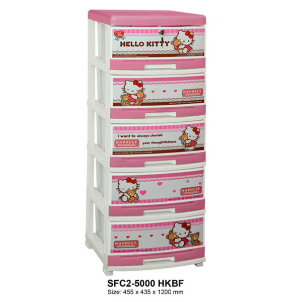 LEMARI PLASTIK ANAK 5 SUSUN NAPOLLY SFC2-5000 HKBF