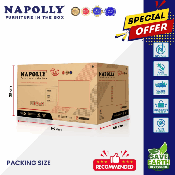 LEMARI PLASTIK LIPAT SERBAGUNA NAPOLLY FOLDING CABINE 3211 | LEMARIPLASTIK.ID