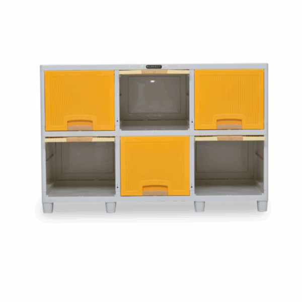 LEMARI PLASTIK LOCKER BOX 6 PINTU 2 SUSUN NAPOLLY LB-3206