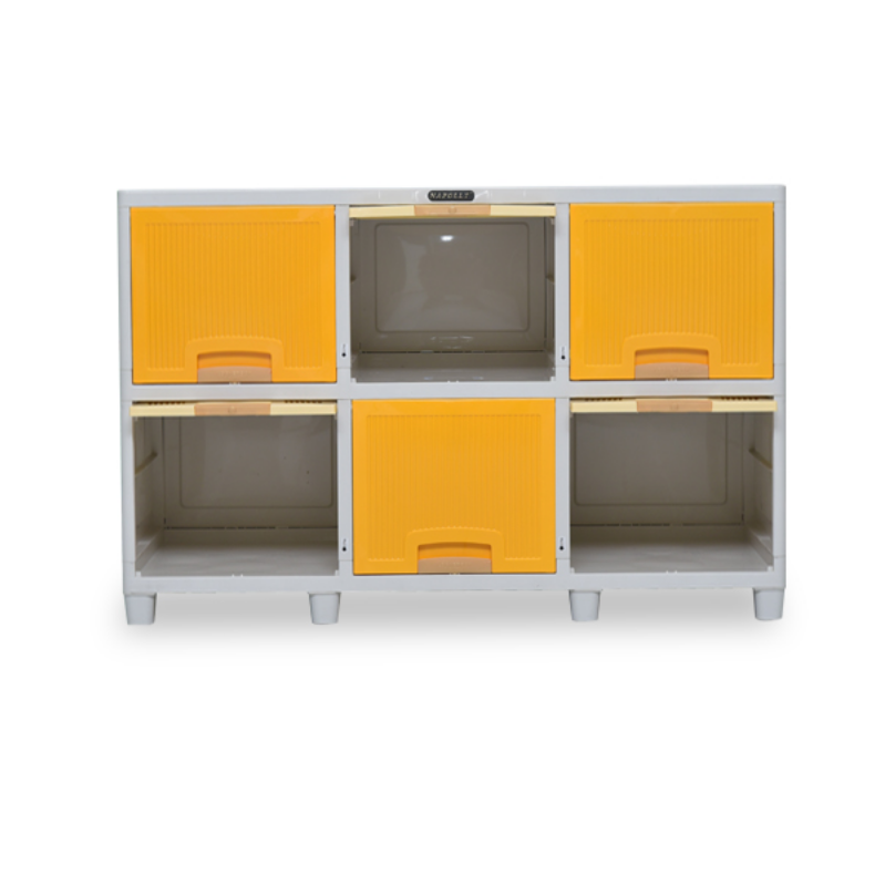 LEMARI PLASTIK LOCKER BOX 6 PINTU 2 SUSUN NAPOLLY LB-3206