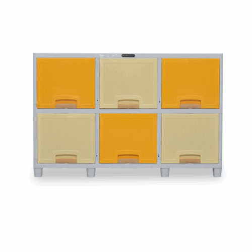 LEMARI PLASTIK LOCKER BOX 6 PINTU 2 SUSUN NAPOLLY LB-3206