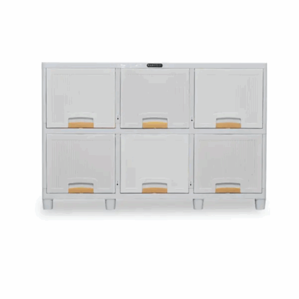 LEMARI PLASTIK LOCKER BOX 6 PINTU 2 SUSUN NAPOLLY LB-3206
