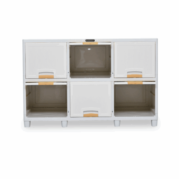 LEMARI PLASTIK LOCKER BOX 6 PINTU 2 SUSUN NAPOLLY LB-3206