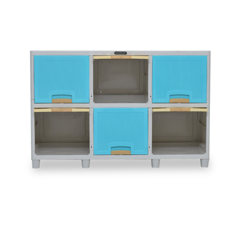 LEMARI PLASTIK LOCKER BOX 6 PINTU 2 SUSUN NAPOLLY LB-3206