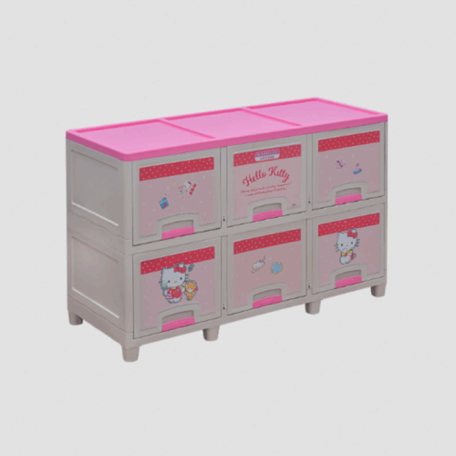 LEMARI PLASTIK LOCKER BOX 6 PINTU 2 SUSUN NAPOLLY LB-3206 KTLB
