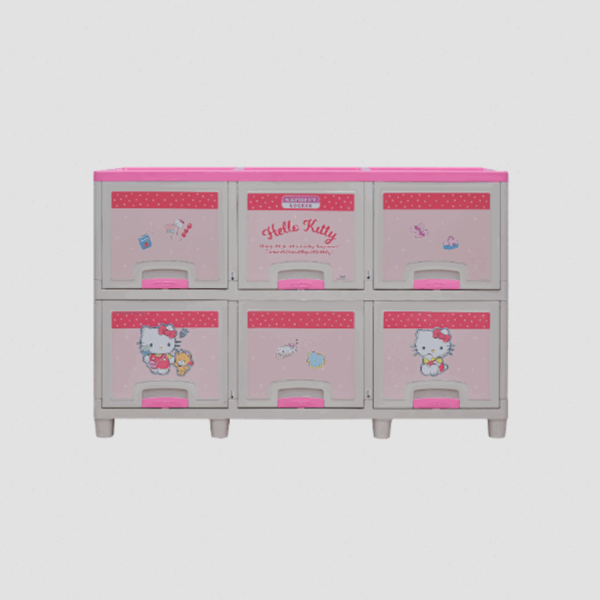 LEMARI PLASTIK LOCKER BOX 6 PINTU 2 SUSUN NAPOLLY LB-3206 KTLB