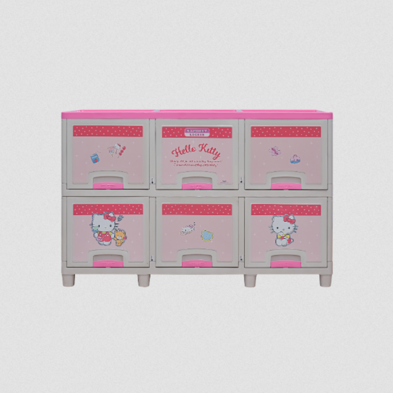 LEMARI PLASTIK LOCKER BOX 6 PINTU 2 SUSUN NAPOLLY LB-3206 KTLB
