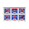 LEMARI PLASTIK LOCKER BOX 6 PINTU 2 SUSUN NAPOLLY LB-3206 SPIDEY