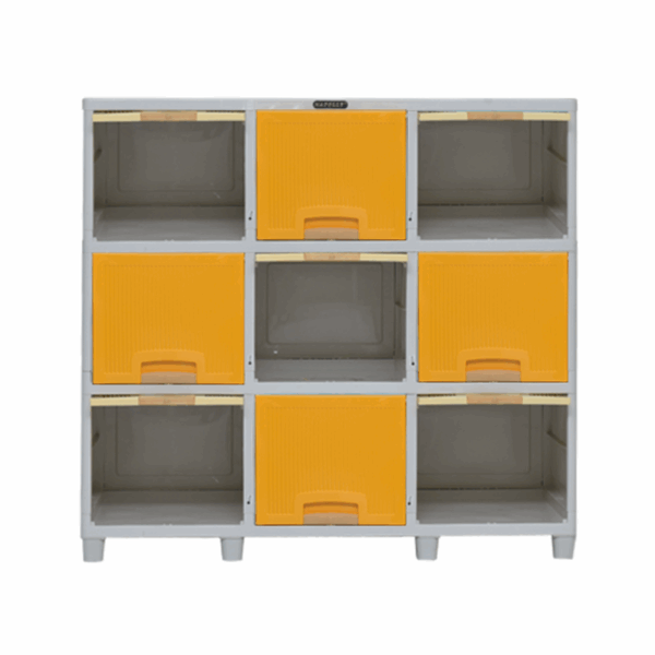 LEMARI PLASTIK LOCKER BOX 9 PINTU 3 SUSUN NAPOLLY LB-3309