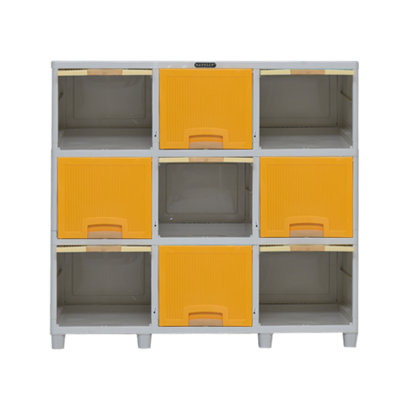 LEMARI PLASTIK LOCKER BOX 9 PINTU 3 SUSUN NAPOLLY LB-3309