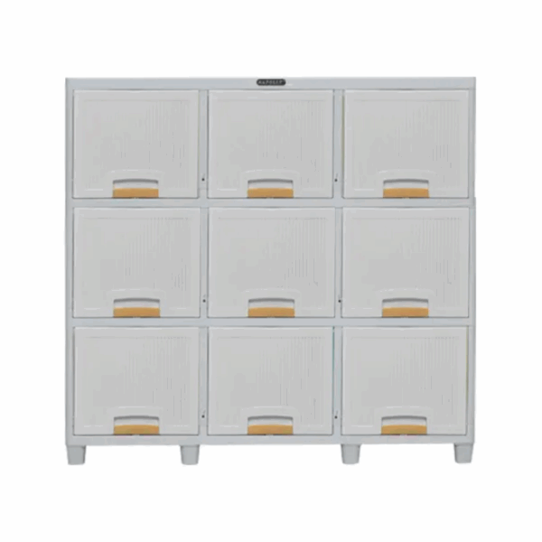 LEMARI PLASTIK LOCKER BOX 9 PINTU 3 SUSUN NAPOLLY LB-3309