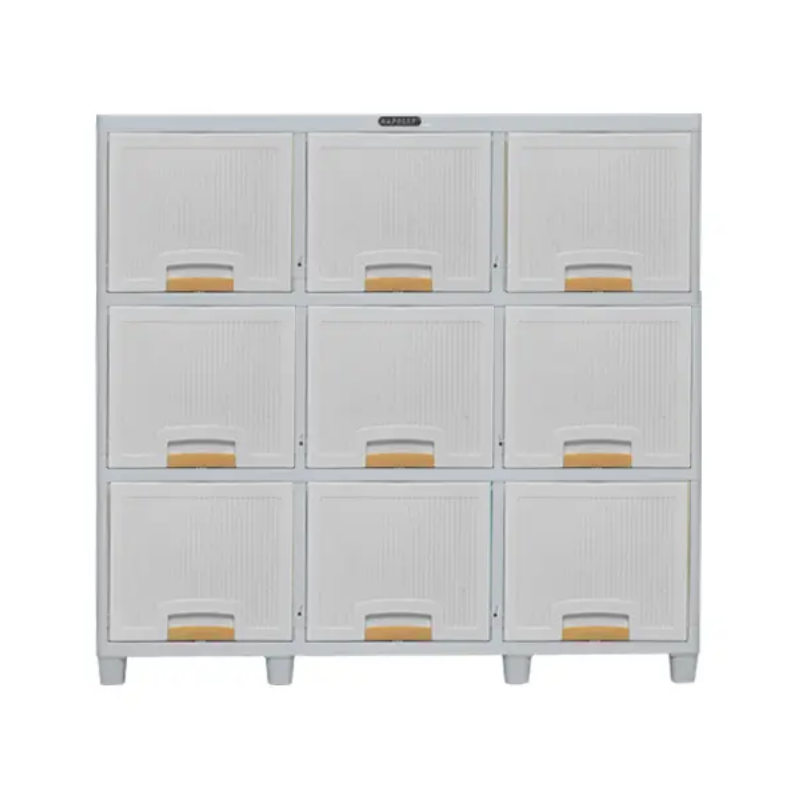 LEMARI PLASTIK LOCKER BOX 9 PINTU 3 SUSUN NAPOLLY LB-3309