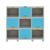 LEMARI PLASTIK LOCKER BOX 9 PINTU 3 SUSUN NAPOLLY LB-3309