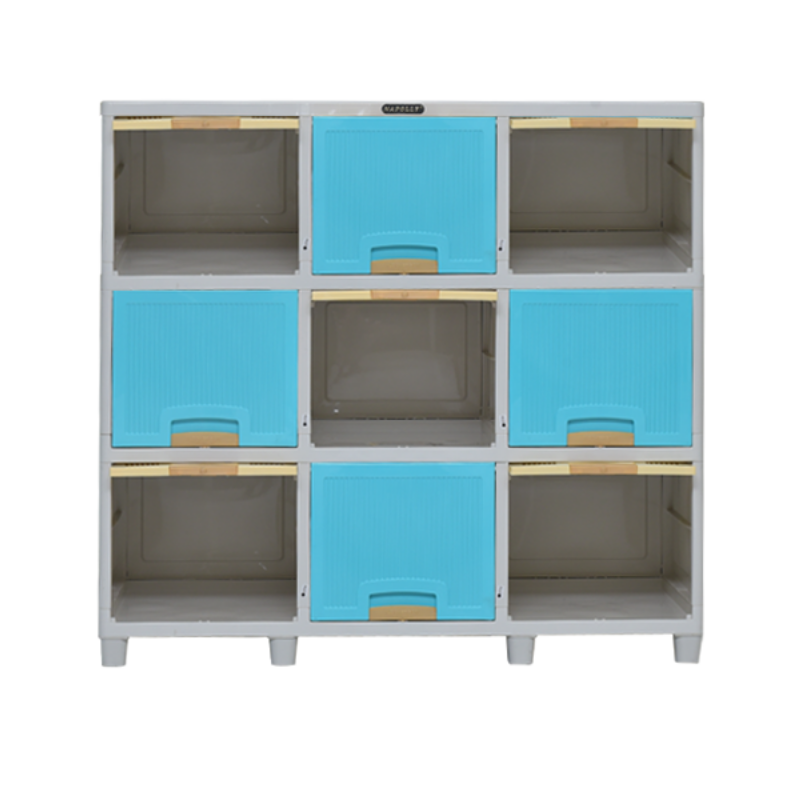 LEMARI PLASTIK LOCKER BOX 9 PINTU 3 SUSUN NAPOLLY LB-3309