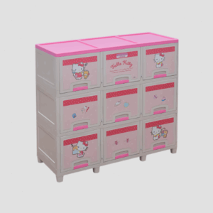 LEMARI PLASTIK LOCKER BOX 9 PINTU 3 SUSUN NAPOLLY LB-3309 KTLB