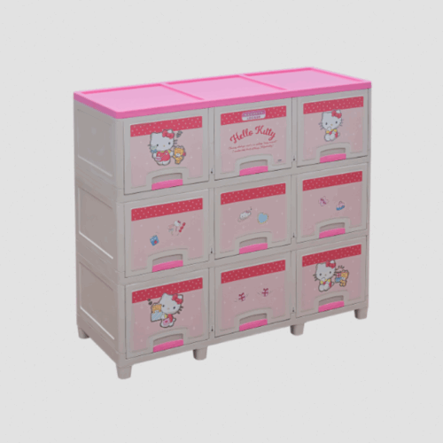 LEMARI PLASTIK LOCKER BOX 9 PINTU 3 SUSUN NAPOLLY LB-3309 KTLB