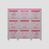 LEMARI PLASTIK LOCKER BOX 9 PINTU 3 SUSUN NAPOLLY LB-3309 KTLB