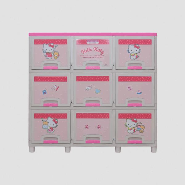 LEMARI PLASTIK LOCKER BOX 9 PINTU 3 SUSUN NAPOLLY LB-3309 KTLB