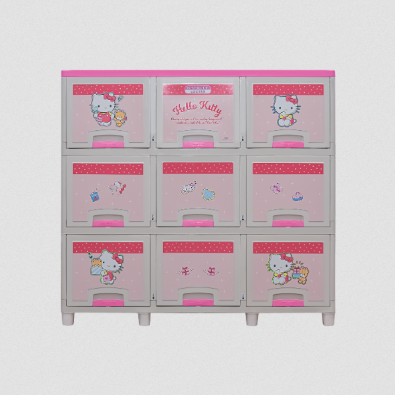 LEMARI PLASTIK LOCKER BOX 9 PINTU 3 SUSUN NAPOLLY LB-3309 KTLB