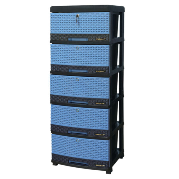 LEMARI PLASTIK NAPOLLY CONTAINER DRAWER 5 SUSUN SCD-5K1