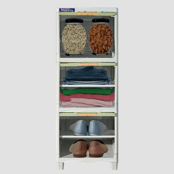 LOCKER BOX PLASTIK MULTIFUNGSI NACASE NAPOLLY LBP-1305 (WARNA MANGO, BANANA, CHERRY, BLUEBERRY) | LEMARIPLASTIK.ID