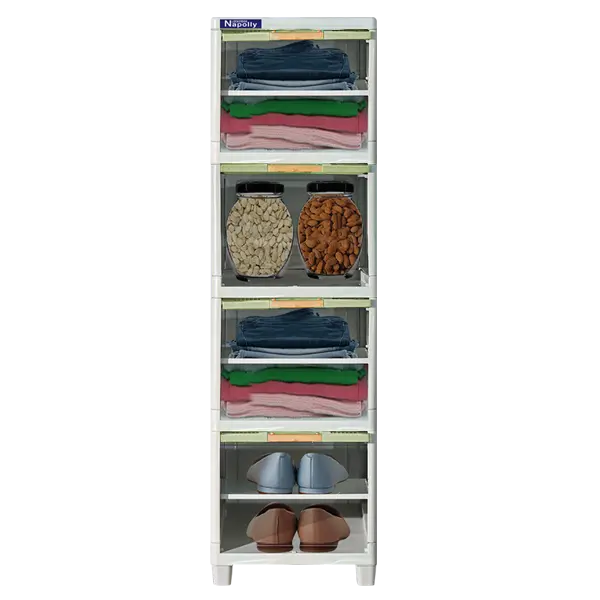 LOCKER BOX PLASTIK MULTIFUNGSI NACASE NAPOLLY LBP-1407 -  7 RUANG 4 WARNA PILIHAN (MANGO, CHERRY, BLUEBERRY, BANANA)