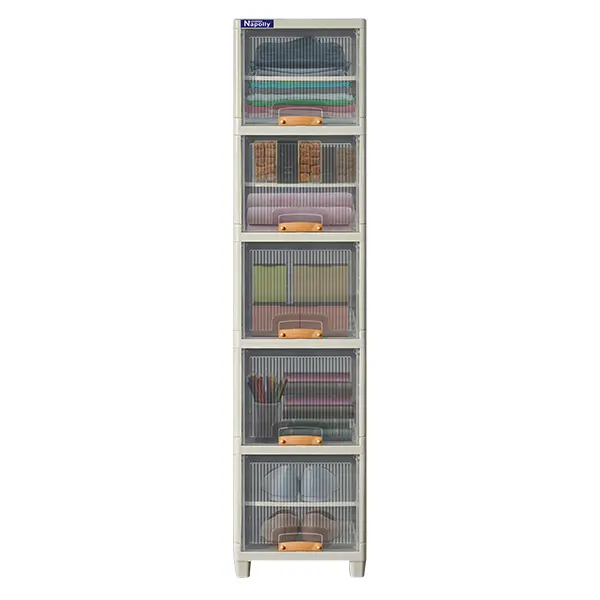 LOCKER BOX PLASTIK MULTIFUNGSI NACASE NAPOLLY LBP-1408 TP (Transparan) DENGAN 8 RUANG | LEMARIPLASTIK.ID